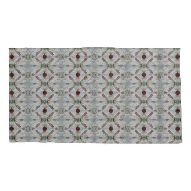 Housse D'oreillers Elégant gris bleu et bordeaux (Dos-gauche)