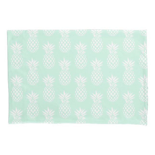Housse D'oreillers Élégant joli joli menthe vert ananas motif (devant)