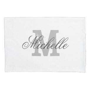 Housse D'oreillers Élégant monogramme personnalisé