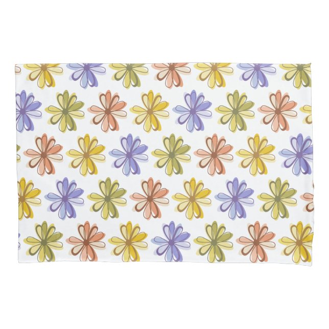 Housse D'oreillers Élégant Motif de fleurs (devant)