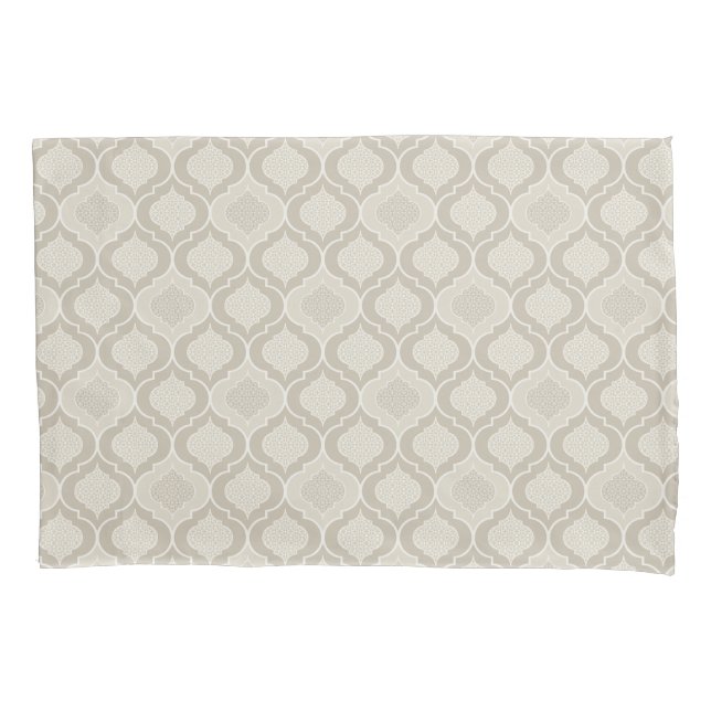 Housse D'oreillers Elégant Motif de Trellis marocain dans les tons ne (devant)
