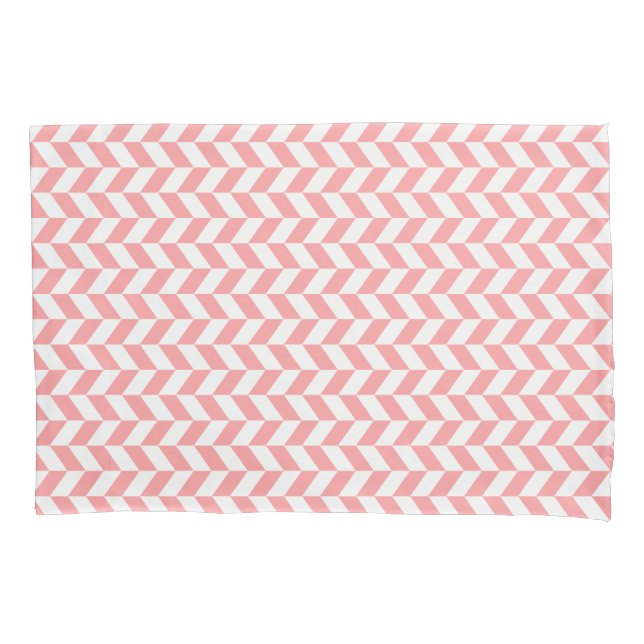 Housse D'oreillers Élégant rose et blanc Motif moderne (devant)