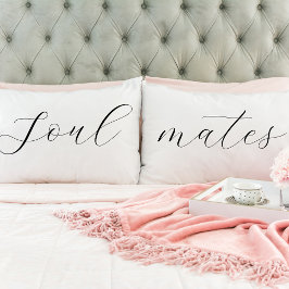 Housse D'oreillers Élégant script romantique des coqs