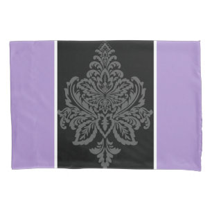 Housse D'oreillers Empreinte rouge & noir damassé