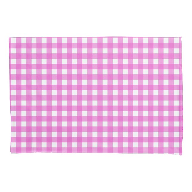 Housse D'oreillers En vichy rose (devant)