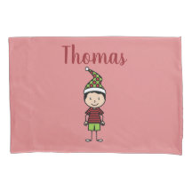 Enfants de Noël Nom personnalisé Coussin Coque