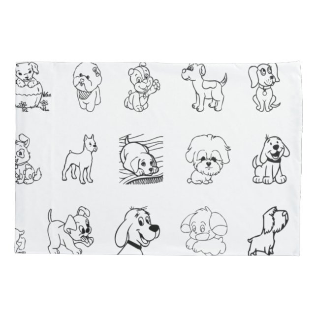 Housse D'oreillers Enfants mignonne Animal noir et blanc (Dos)