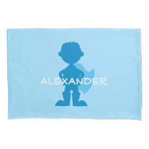 Housse D'oreillers Enfants Superhero Garçon Silhouette Personnalisé B