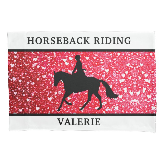 Housse D'oreillers Équitation Cheval & Rider Pillowcase (devant)