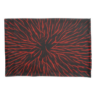 Housse D'oreillers Étincelle rouge à chaud brillant Abstrait