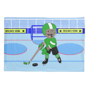 Housse D'oreillers Étoile personnalisée mignonne de hockey sur glac