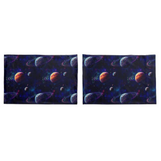 Housse D'oreillers Etoiles, Planètes, Galaxie, Espace Extérieur Thème