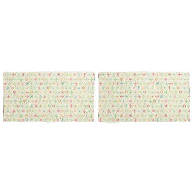 Housse D'oreillers Etoiles rétro Pillowcases (devant-Set)