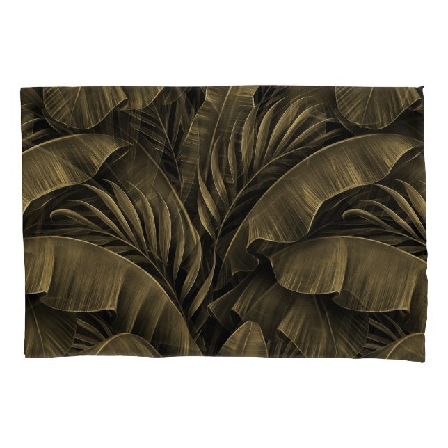 Housse D'oreillers Exotique tropicale : Grunge Golden Nature (devant)