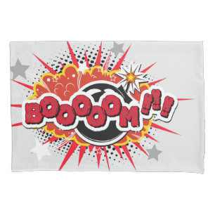 Housse D'oreillers Explosion de boom d'art de bruit de bande dessiné