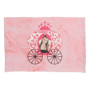Housse D'oreillers Fairytale Royal Princess Carriage Girl Anniversair