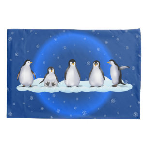 Housse D'oreillers Famille Penguin