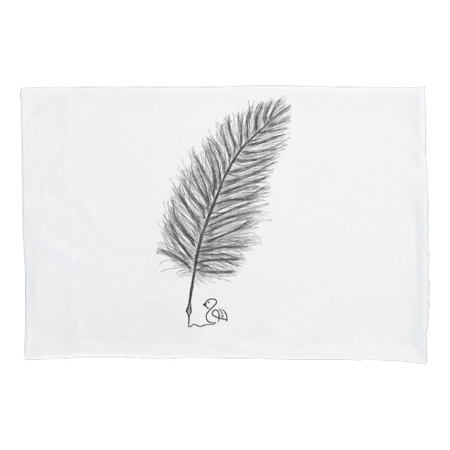 Housse D'oreillers Feather Quill la voix des pensées et des émotions (devant)