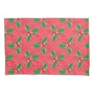 Housse D'oreillers Festive Christmas Holly