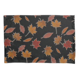 Housse D'oreillers Feuille d'automne d'or sur la couleur faite sur