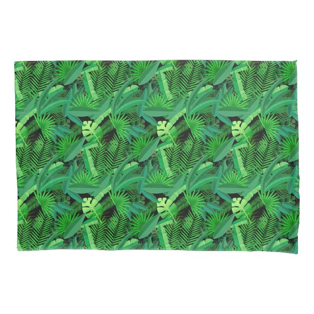 Housse D'oreillers Feuille de palmiers tropicaux (devant-gauche)
