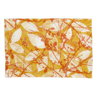 Housse D'oreillers Feuilles d'automne : Golden Vintage Repeat