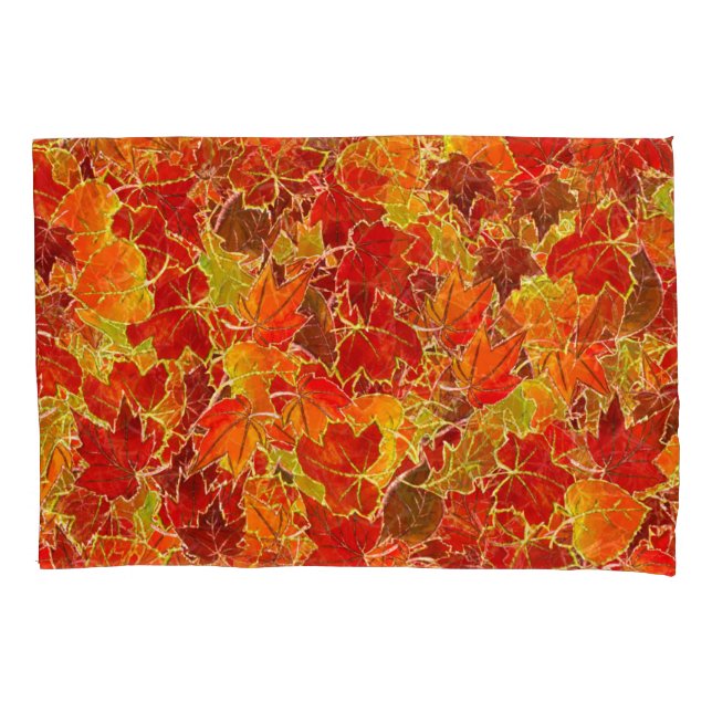Housse D'oreillers Feuilles de l'érable de Glittery Fall (devant)