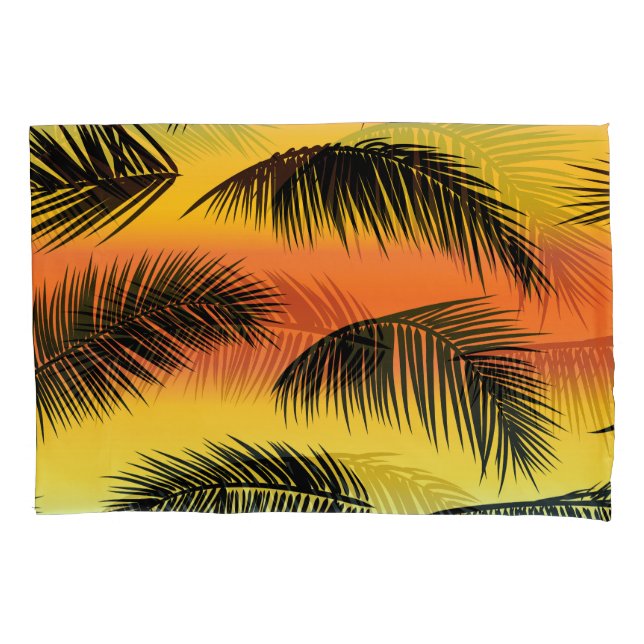 Housse D'oreillers Feuilles de palmiers : motif sans soudure. (devant)