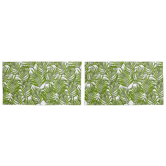 Housse D'oreillers Feuilles Palm (devant-Set)