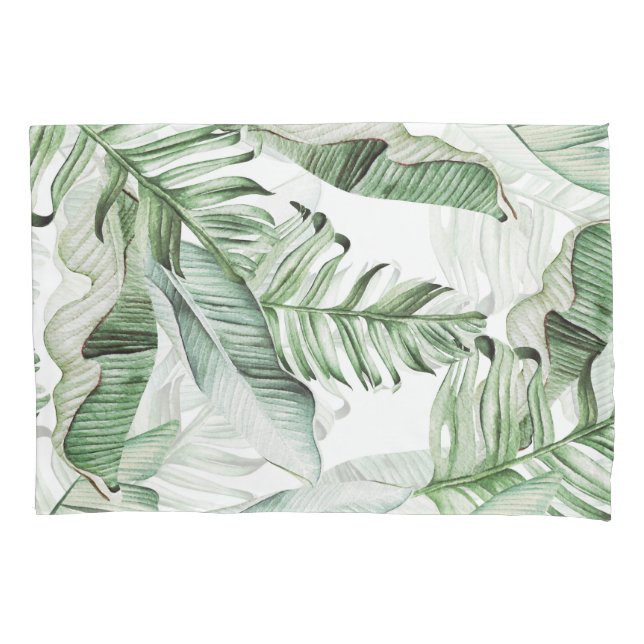 Housse D'oreillers Feuilles tropicaux (devant)