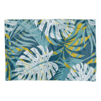 Housse D'oreillers Feuilles tropicaux colorés, modèle abstrait origin