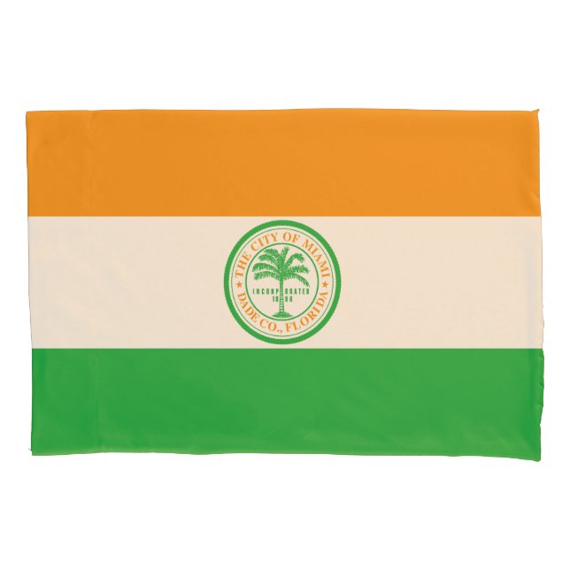 Housse D'oreillers Flag of Miami, Florida Pillowcase (devant)