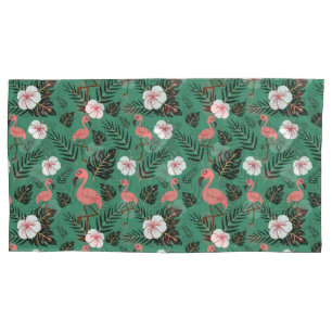 Housse D'oreillers Flamant rose rose motif transparent sur arrière - 