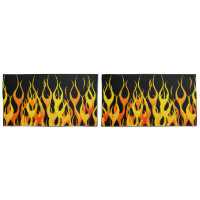 Flames de course classique en feu