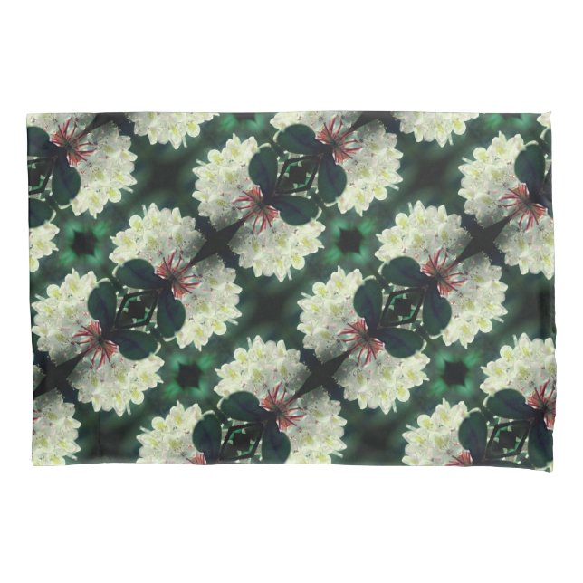 Housse D'oreillers Fleur Azalea Blanc Avec Motif Raindrops (devant)