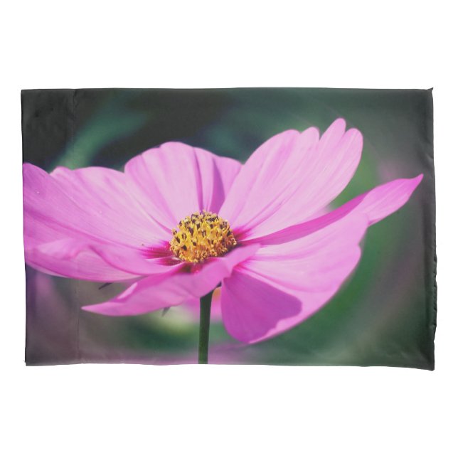 Housse D'oreillers Fleur Cosmos rose unique (devant)