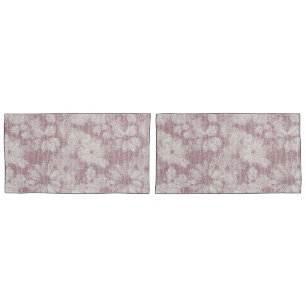 Housse D'oreillers Fleur de Pâquerette Velouté Rose Poussiéreuse