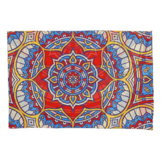 Housse D'oreillers Fleur ethnique, motif bohème sans soudure.