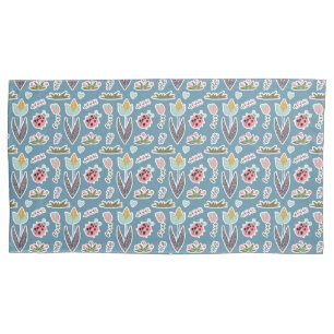 Housse D'oreillers Fleurs de printemps et Motif de coccinelle
