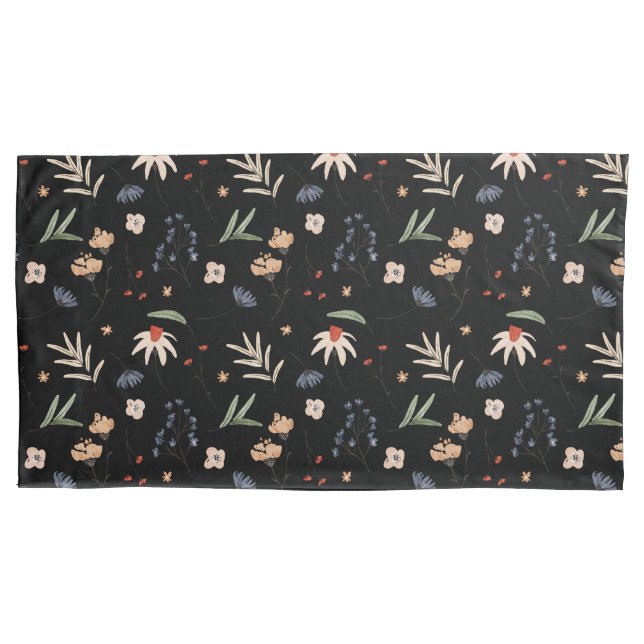 Housse D'oreillers Fleurs d'eau simples 1 (devant)