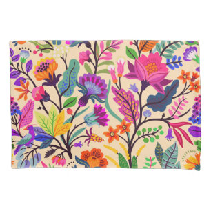 Housse D'oreillers Fleurs d'illustrations florales colorées Imprimer
