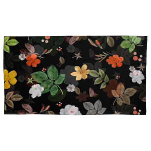 Housse D'oreillers Fleurs jaunes et roses blanches 8