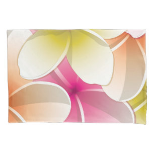 Housse D'oreillers Fleurs lumineuses de Plumeria de Frangipani/