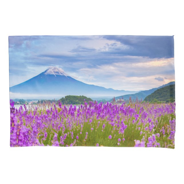 Housse D'oreillers Fleurs | Mont Fugi Japon (devant)