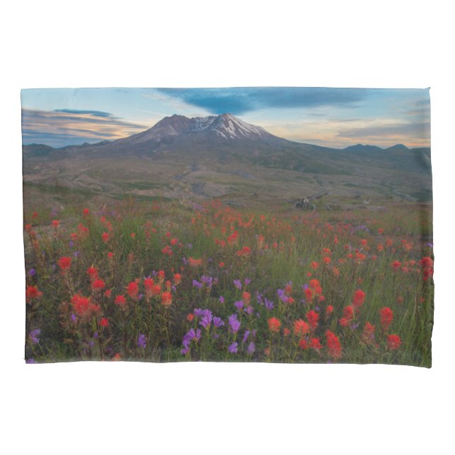 Housse D'oreillers Fleurs | Pinceau indien & Penstemon (devant)