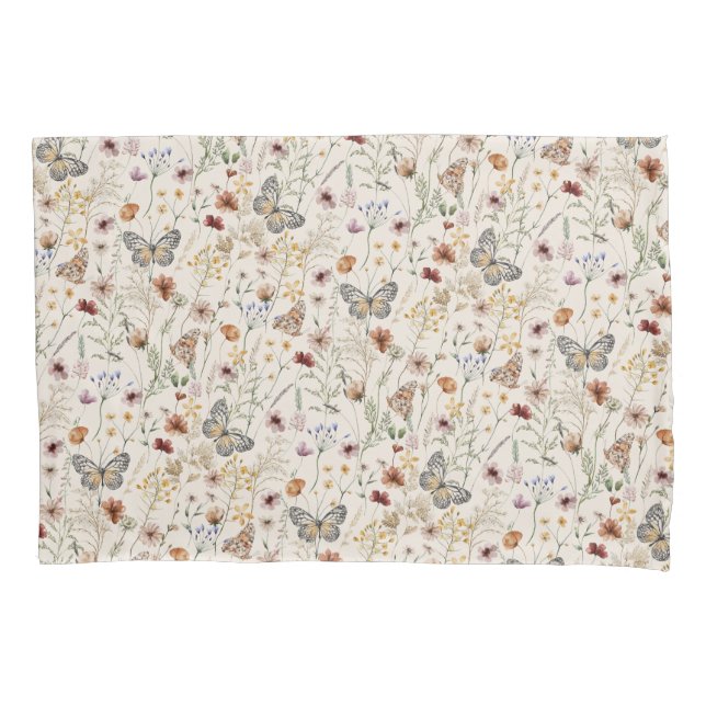 Housse D'oreillers Fleurs rustiques (devant)
