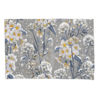 Housse D'oreillers Floraison hivernale : Délicat motif floral