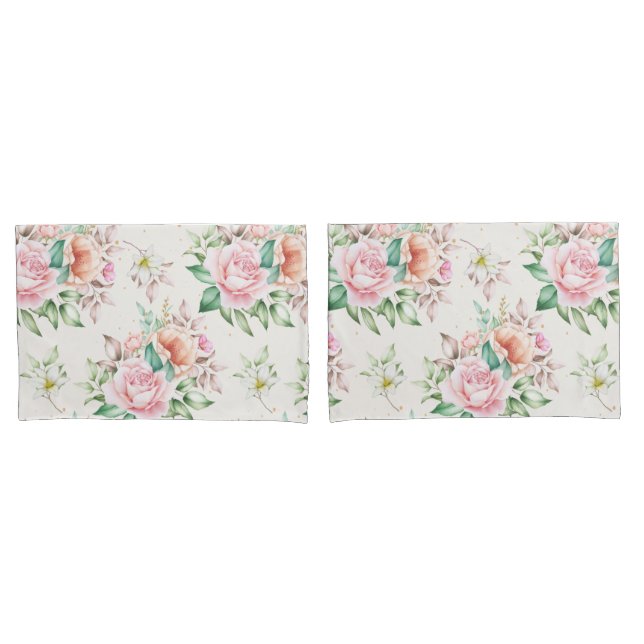 Housse D'oreillers Floral (devant-Set)