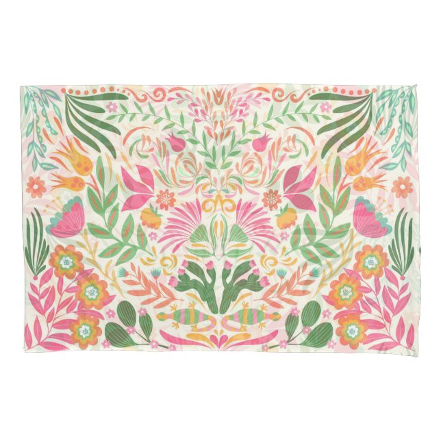 Housse D'oreillers Floral mexicain décoratif (devant-gauche)