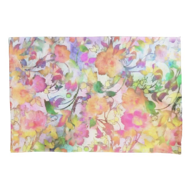 Housse D'oreillers Floral pastel (devant)